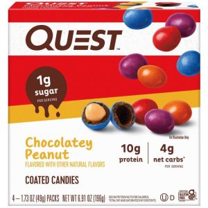 QUEST COATED CANDIES 4pk      CHOCOLATEY PEANUT